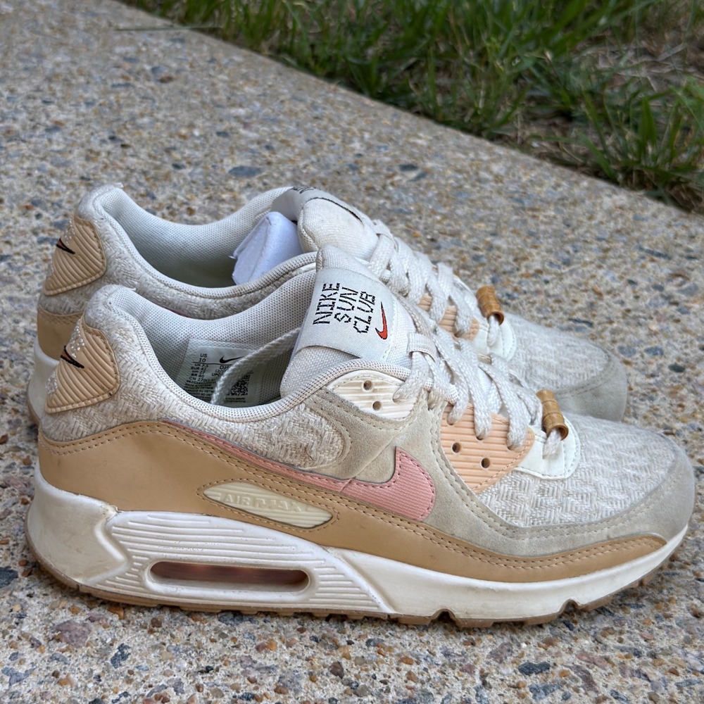 Nike Air Max 90 Sun Club Arctic Orange Sanded Gold Womens 10 DQ4016-100 Sneaker - Picture 8 of 12
